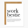 Work Bestie Definition - Colleague Leaving Card
