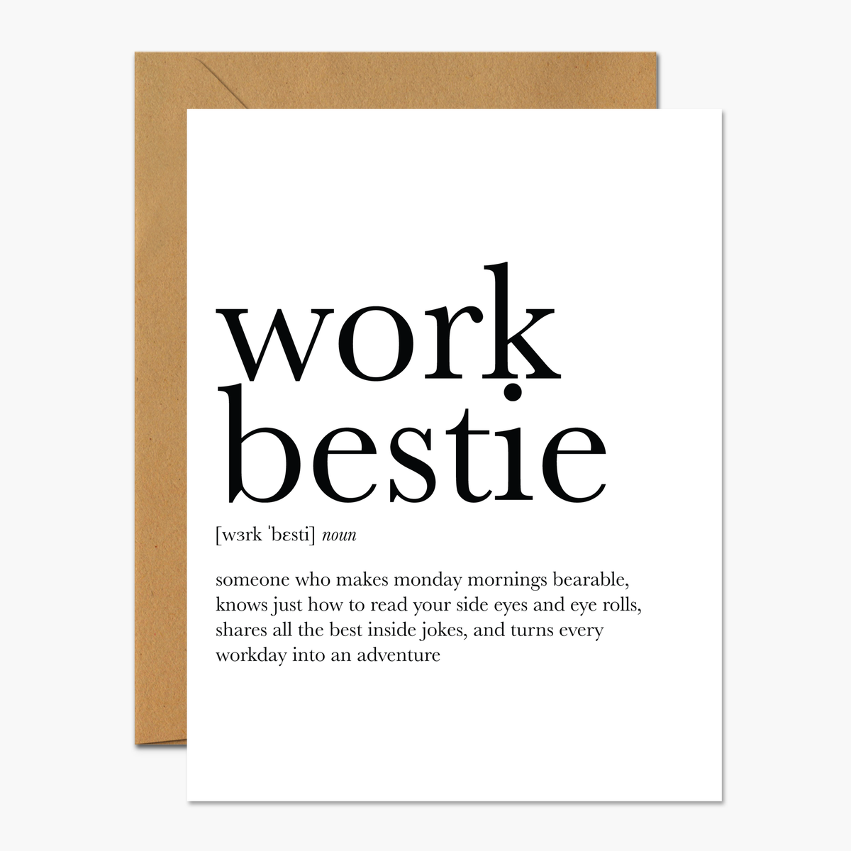 Work Bestie Definition - Colleague Leaving Card