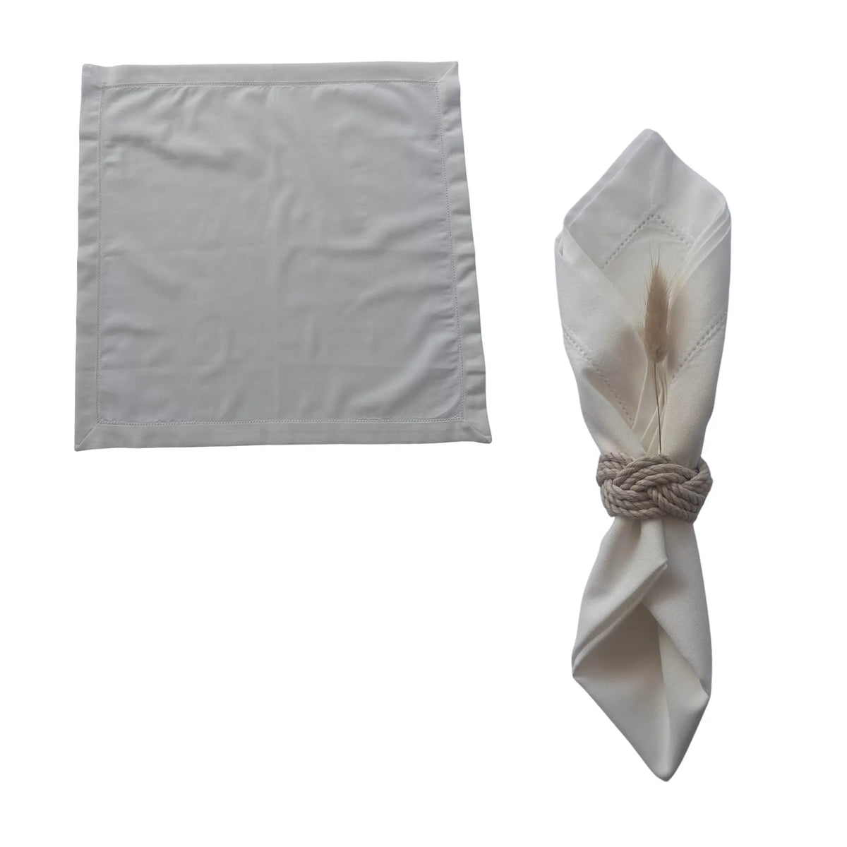 Hemstitch Linen Napkins (Set of 4)