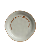 Statement Plate - 'never count years of glasses of wine.'