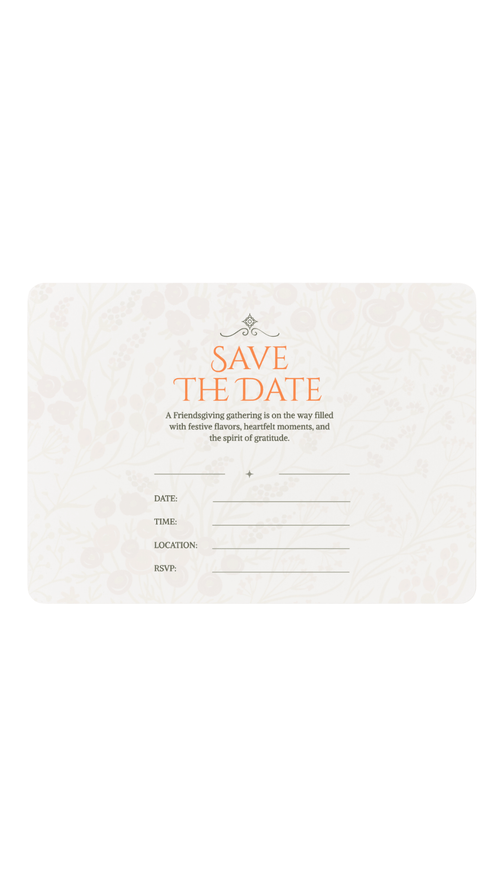 Forest Green Friendsgiving Invitation / Save The Date