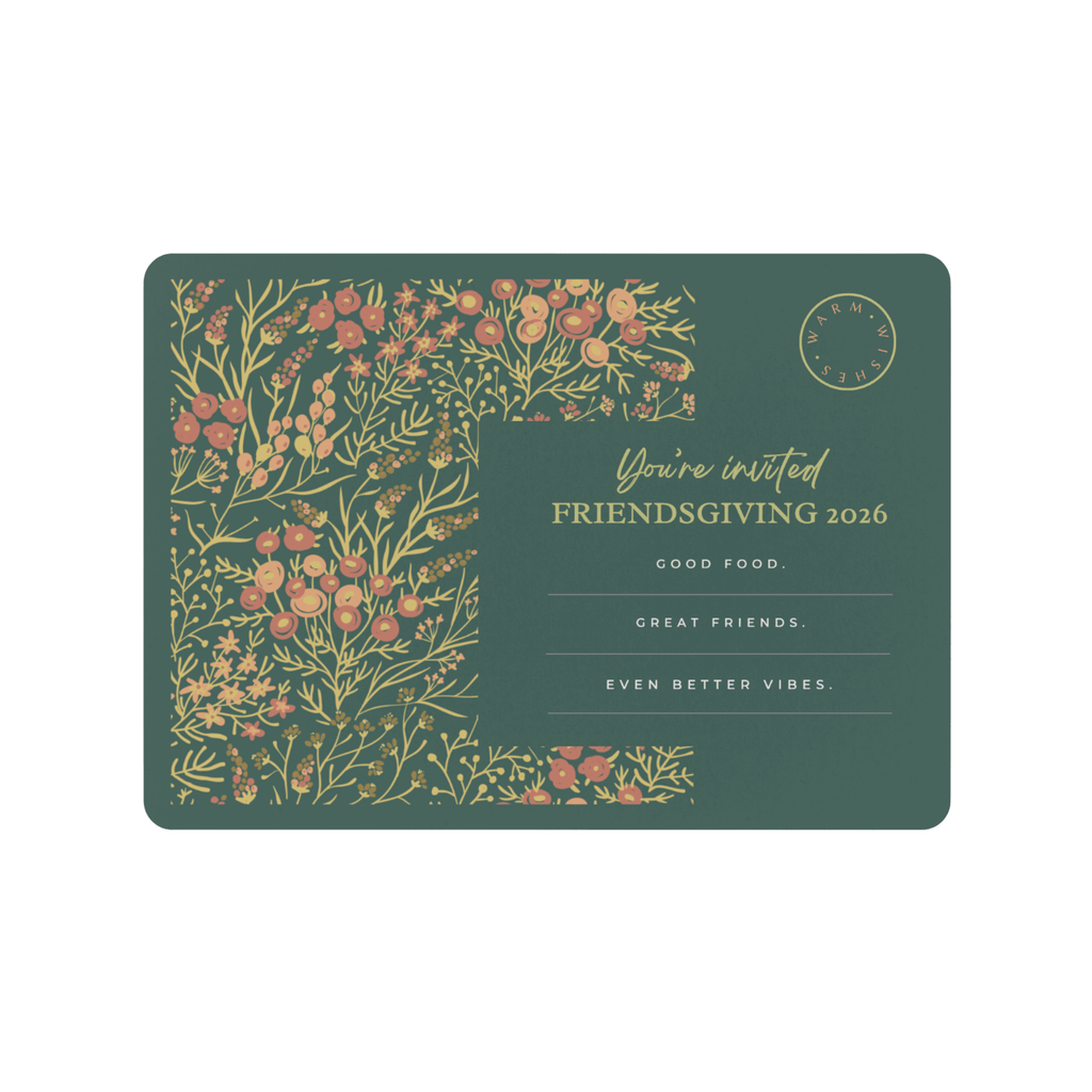 Forest Green Friendsgiving Invitation / Save The Date