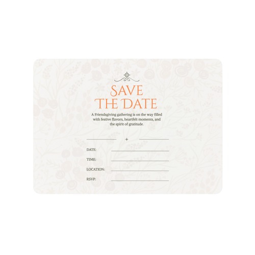 Forest Green Friendsgiving Invitation / Save The Date