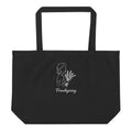 Black tote bag with 'Frenchgiving' text in white on black background