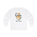 White sweatshirt with 'Queen of Mac n Cheese' graphic on a white background