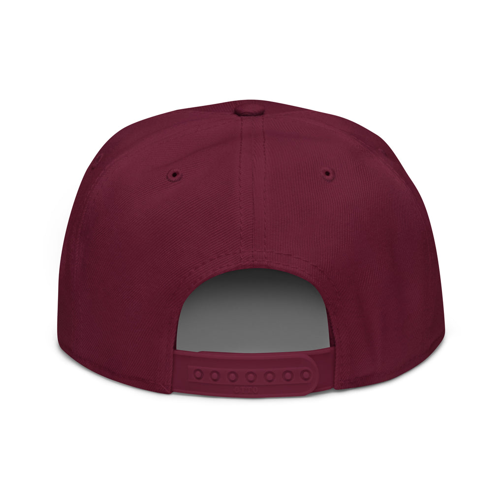 Maroon baseball cap on a light gray background