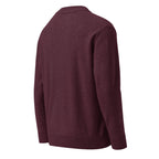 Maroon sweater on a white background