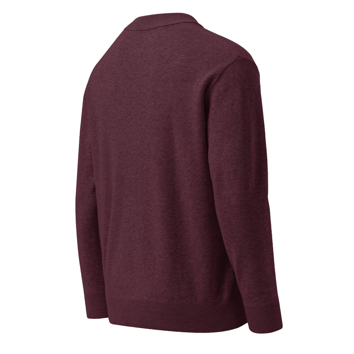 Maroon sweater on a white background