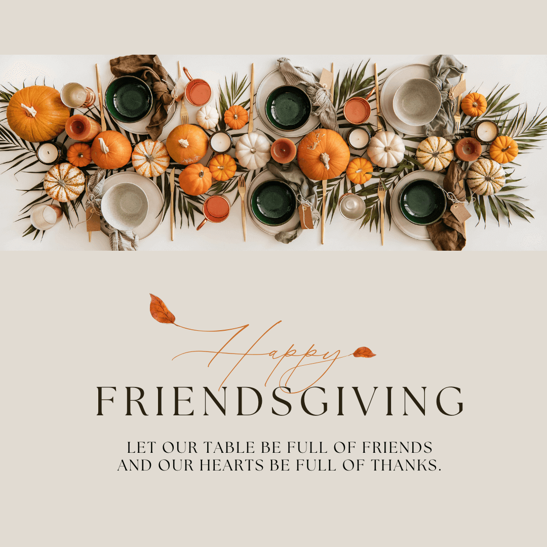 Friendsgiving eCard - Pumpkin Tablescape
