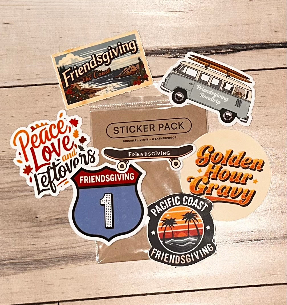 Friendsgiving On The Coast Premium Sticker Pack