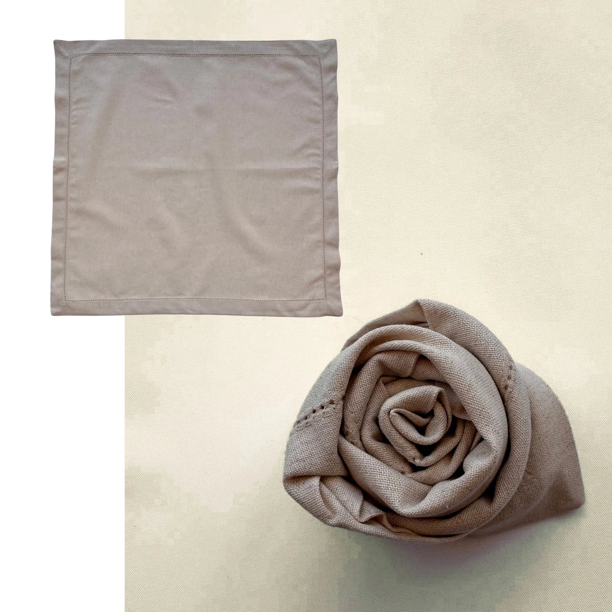Hemstitch Linen Napkins (Set of 4)