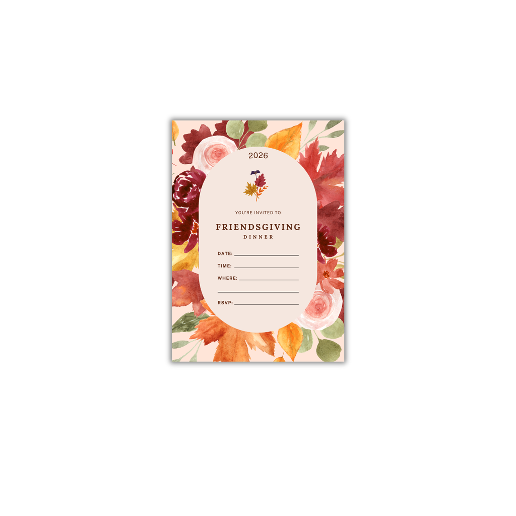 Fall Leaf Friendsgiving Invitation: Botanical Harvest