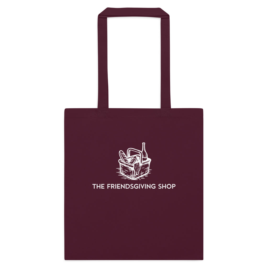 The Friendsgiving Shop Tote - Maroon and White