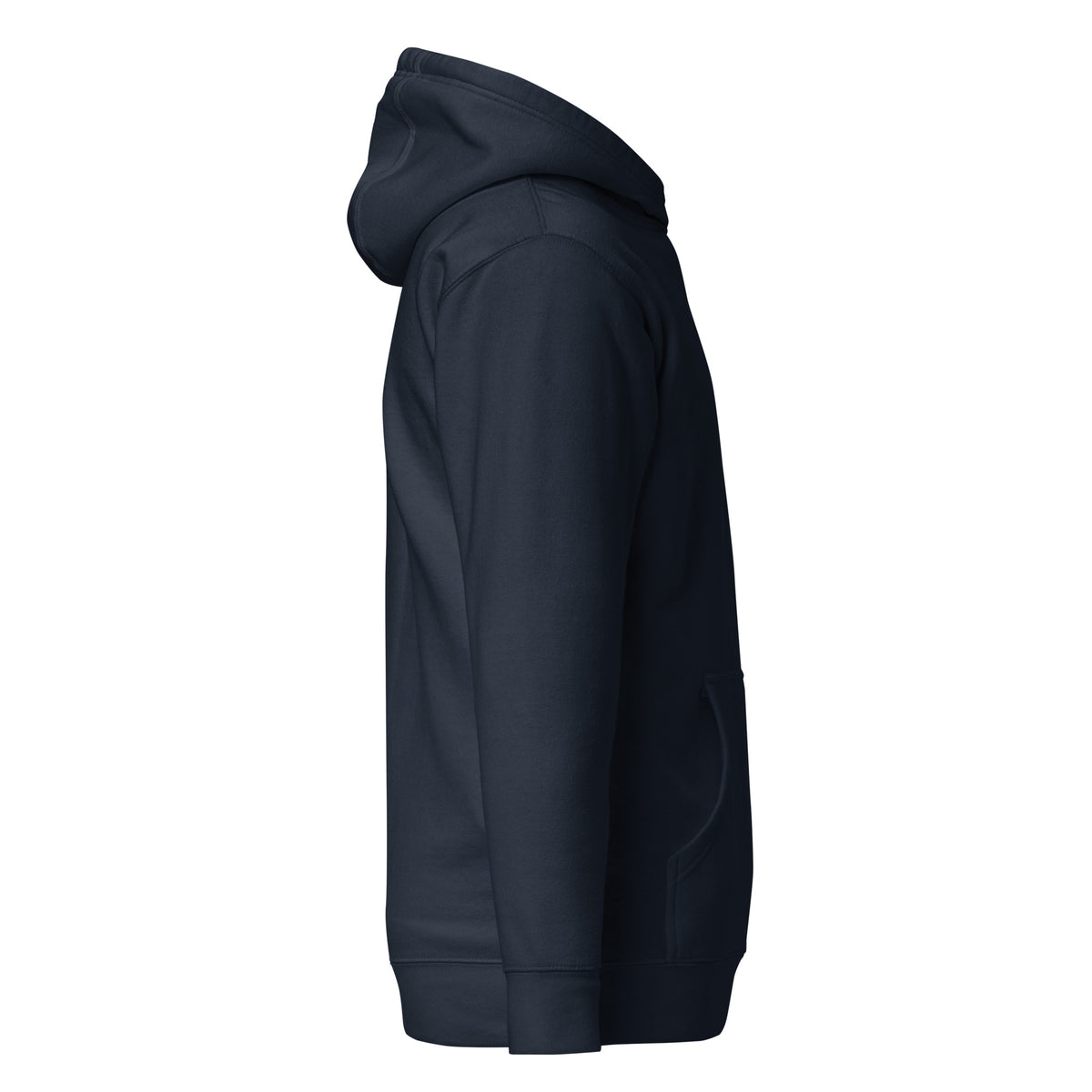 Navy hoodie on a white background