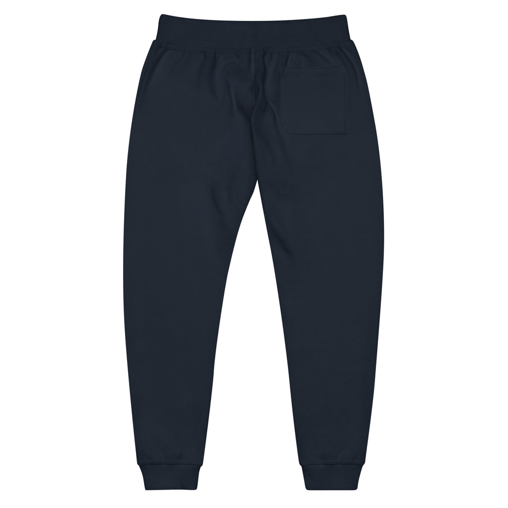 Navy sweatpants on a white background