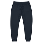 Navy sweatpants on a white background