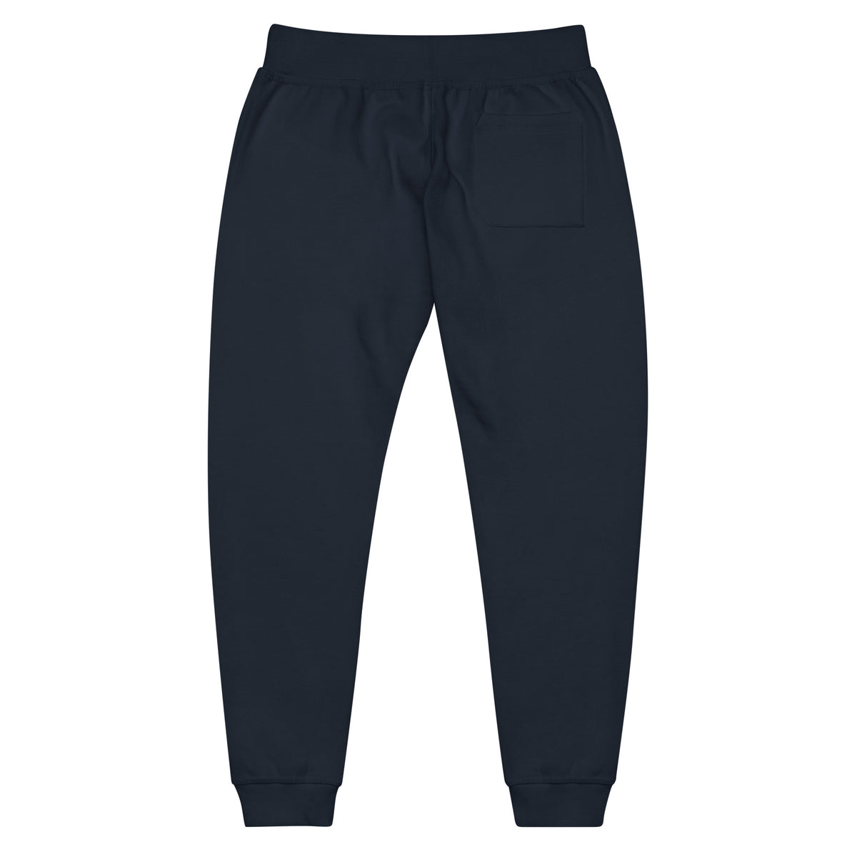 Navy sweatpants on a white background